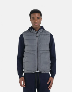 Replay Sleeveless Puffer Jacket Grey