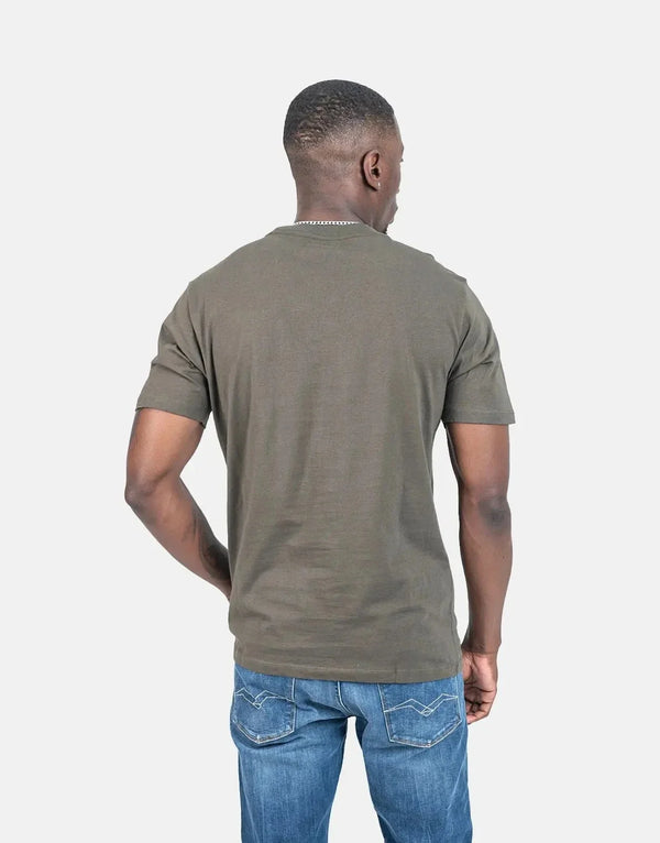Replay Small Centre Font T-Shirt Mil Green