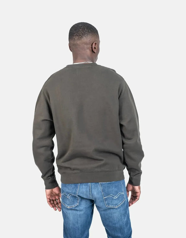 Replay Tonal Font Sweatshirt Dark Grey
