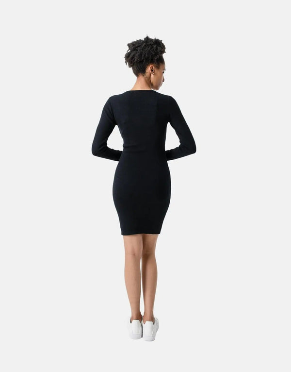 Sissy Boy Knitted Bling Logo Dress Black