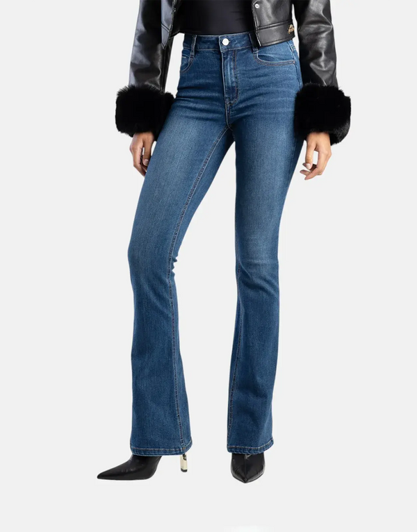 Sissy Boy Mid Waist Bootleg Jeans Med Vantage