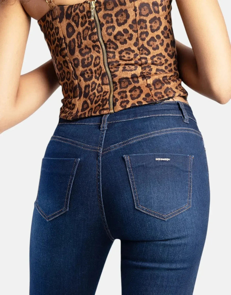 Sissy Boy Mid Waist Skinny Jeans Dark Vintage