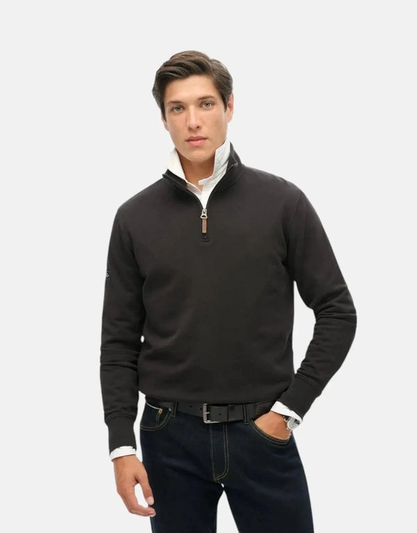 Superdry Core Logo Henley Black Sweatshirt