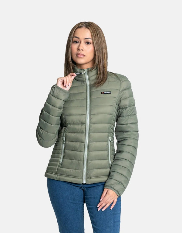 Superdry Fuji Lite Padded Puffer Olive Green Jacket