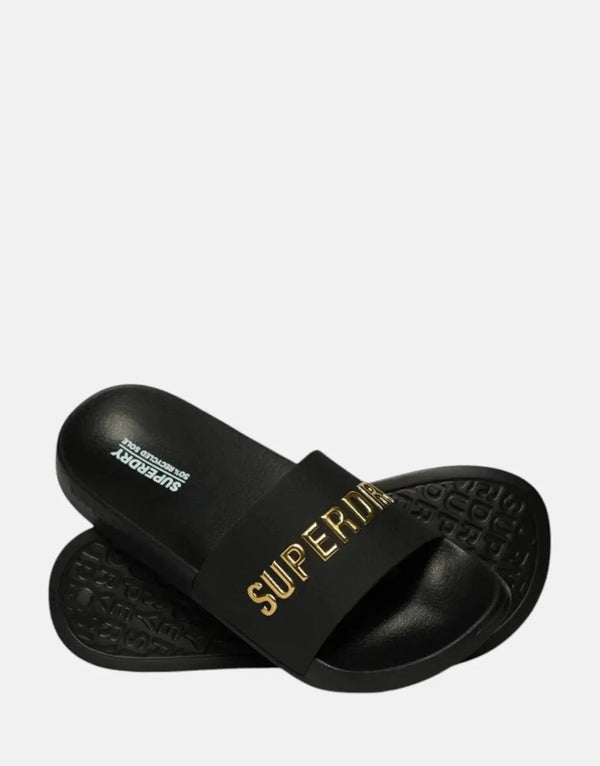Superdry Luxe Logo Pool Slides