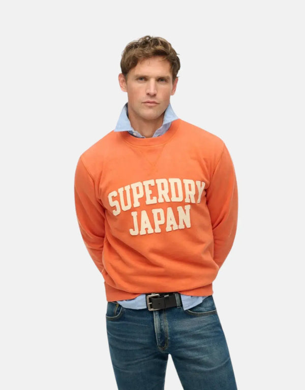 Superdry Vintage Athletic Preppy Orange Sweatshirt