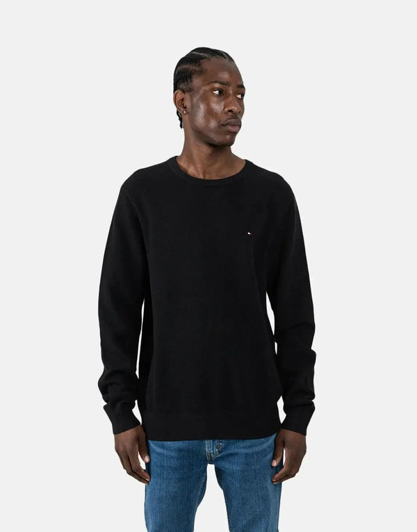 Tommy Hilfiger Essential Structure Black Crew Neck T-Shirt