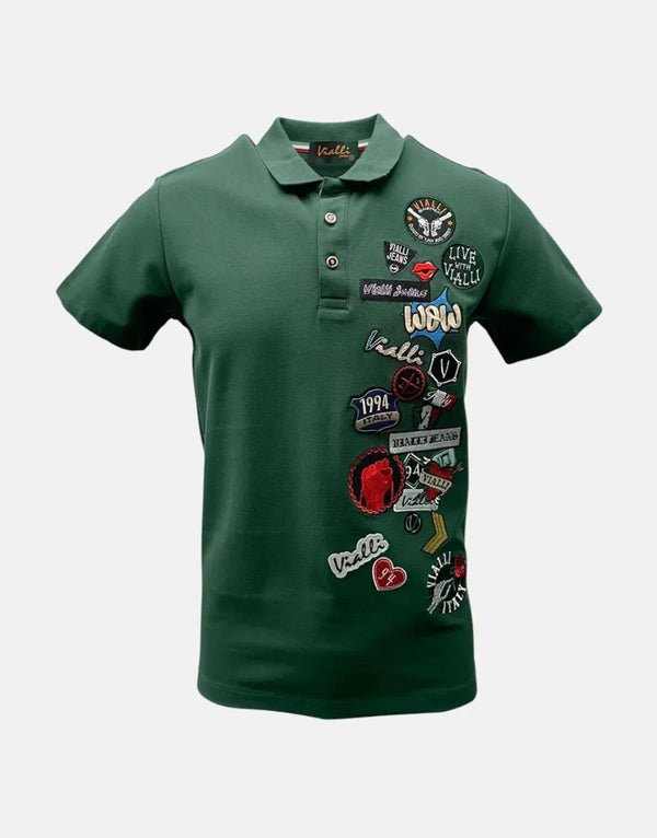 Vialli Kabuci Olive Polo Shirt